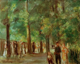 Große Seestraße in Wannsee mit Spaziergängern